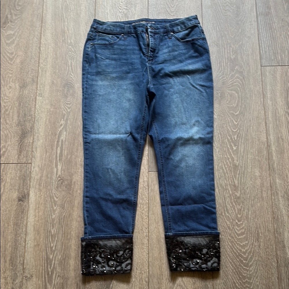 Chico's Blue So slimming Ankle pants NWTS